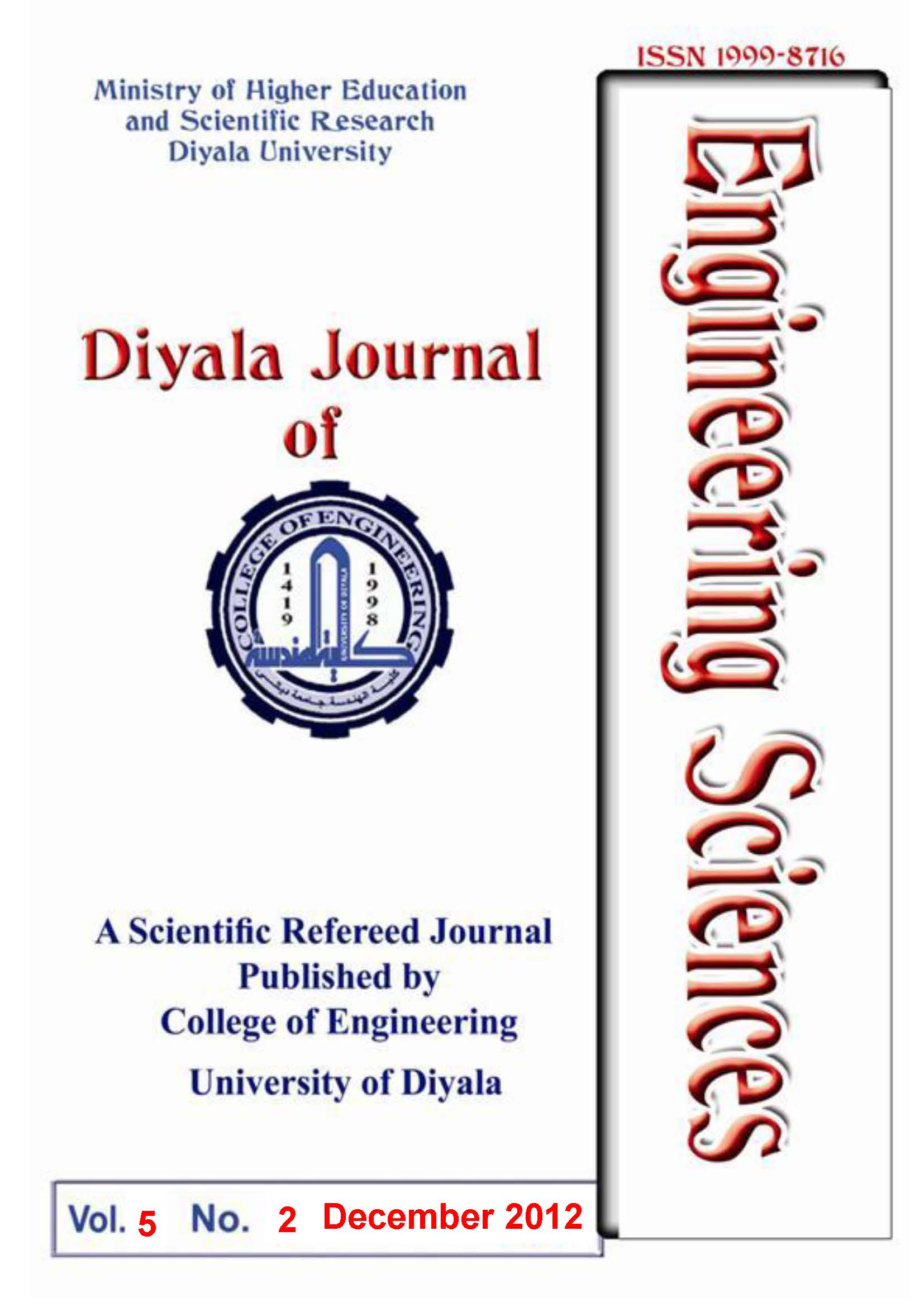 					View Diyala Journal of Engineering Sciences vol.5, No.2, December 2012
				